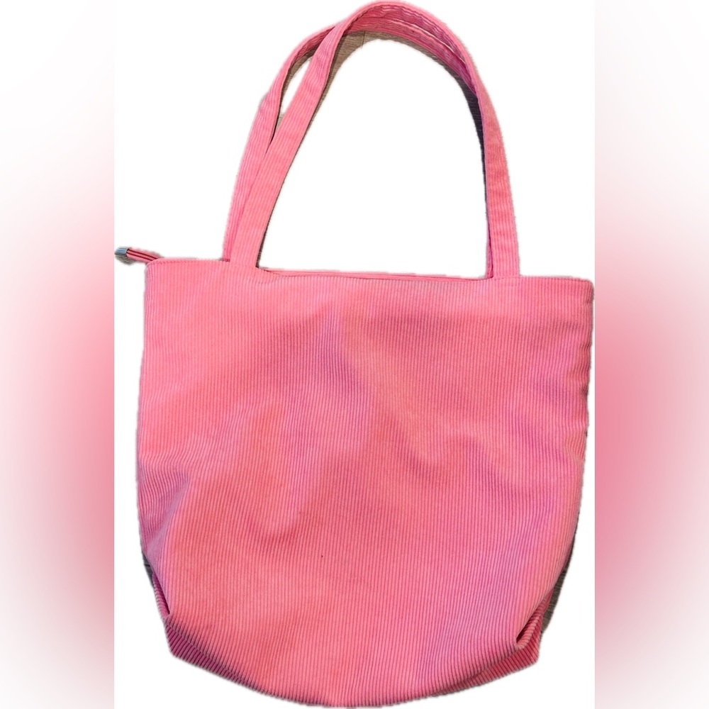 Classic Pink Corduroy Shoulder Bag